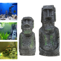 Easter Island Ancient Statue Fish Tank Craft Aquarium Accessory Decorations Ornament