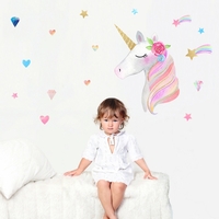 Rainbow Unicorn Wall Sticker Home Decoration