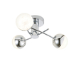 Sile Small LED Bathroom Semi Flush Ceiling Light,  Chrome