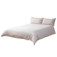 Single Sateen Stripe Bedding Set,  Natural
