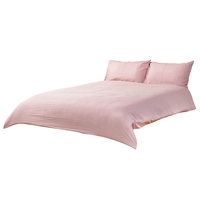 Single Sateen Stripe Bedding Set,  Pink