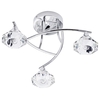 Small Sonic Bathroom Semi-Flush Ceiling Light,  Chrome