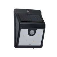Eglo Solar LED Outdoor Wall Light with PIR Sensor - Black