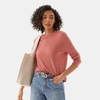 Wool Jacquard Sweater-Peach Pink