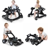 4-in-1 Baby Push Walker with Adjustable Height and Speed-Black