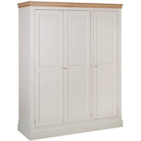 Triple All Hanging Painted Wardrobe with oak top