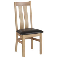 Twin Slat Oak Dining Chair