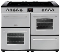 BELLING Farmhouse 110E Electric Ceramic Range Cooker - Silver