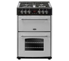 BELLING Farmhouse 60DF Dual Fuel Cooker - Silver & Black