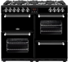 BELLING Kensington 100DFT Dual Fuel Range Cooker - Black & Chrome