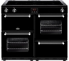 BELLING Kensington 100Ei Electric Induction Range Cooker - Black & Chrome