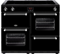 BELLING Kensington 100Ei Electric Induction Range Cooker - Black & Chrome