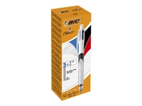 BIC 4 Colours 3+1HB - 3 colour ballpoint pen and mechanical pencil combo - black,  red,  blue,  grey (pack of 12)