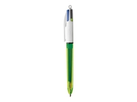 BIC 4 Colours FLUO - 4 colour ballpoint pen - black,  red,  blue,  yellow (pack of 12)