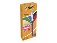 BIC 4 Colours Shine - 4 colour ballpoint pen - black,  red,  blue,  green (pack of 12)