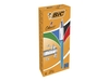 BIC 4 Colours Shine - 4 colour ballpoint pen - black,  red,  blue,  green (pack of 12)