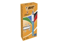 BIC 4 Colours Shine - 4 colour ballpoint pen - black,  red,  blue,  green (pack of 12)