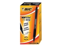 BIC Soft Feel clic Grip - ballpoint pen - black (pack of 12)