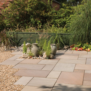Bradstone,  Blended Natural Sandstone Paving Imperial Green Blend 900 x 600 - 28 Per Pack