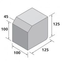 Bradstone,  Block Kerbs Brindle Small Kerb,  125 x 125 x 100 - Individual Unit