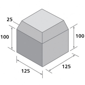 Bradstone,  Block Kerbs Brindle Small Kerb,  External Angle SK/A - Individual Unit