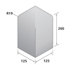 Bradstone,  Block Kerbs Charcoal Large Kerb,  Bull Nose Upright External Angle LK/G - Individual Unit