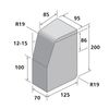 Bradstone,  Block Kerbs Charcoal Large Kerb,  Half Battered Internal Radius LK/A - Individual Unit