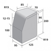 Bradstone,  Block Kerbs Red Large Kerb,  Half Battered External Radius LK/C - Individual Unit