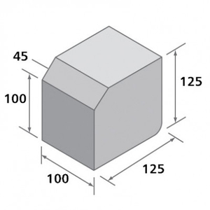 Bradstone,  Block Kerbs Red Small Kerb,  125 x 125 x 100 - 288 Per Pack