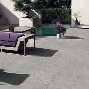 Bradstone,  Manzano Porcelain Paving Grey 600 x 600 x 20 - 2 Units