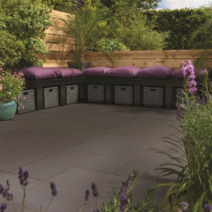Bradstone,  Smooth Natural Sandstone Paving Dark Grey Patio Pack - 15.30 m2 Per Pack