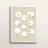 Herd Of Sheep - Art Print (in large A2 white frame)